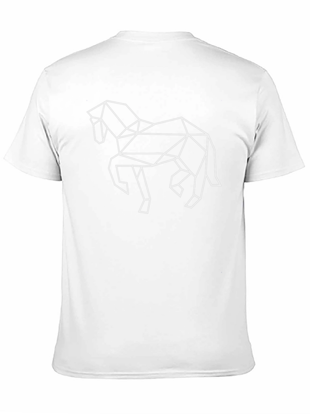 Geometric Horse Graphic Tee - Black