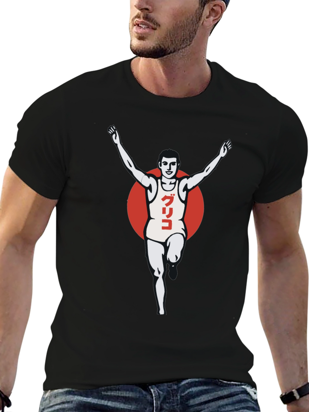 Glico Runner Graphic T-Shirt - Black