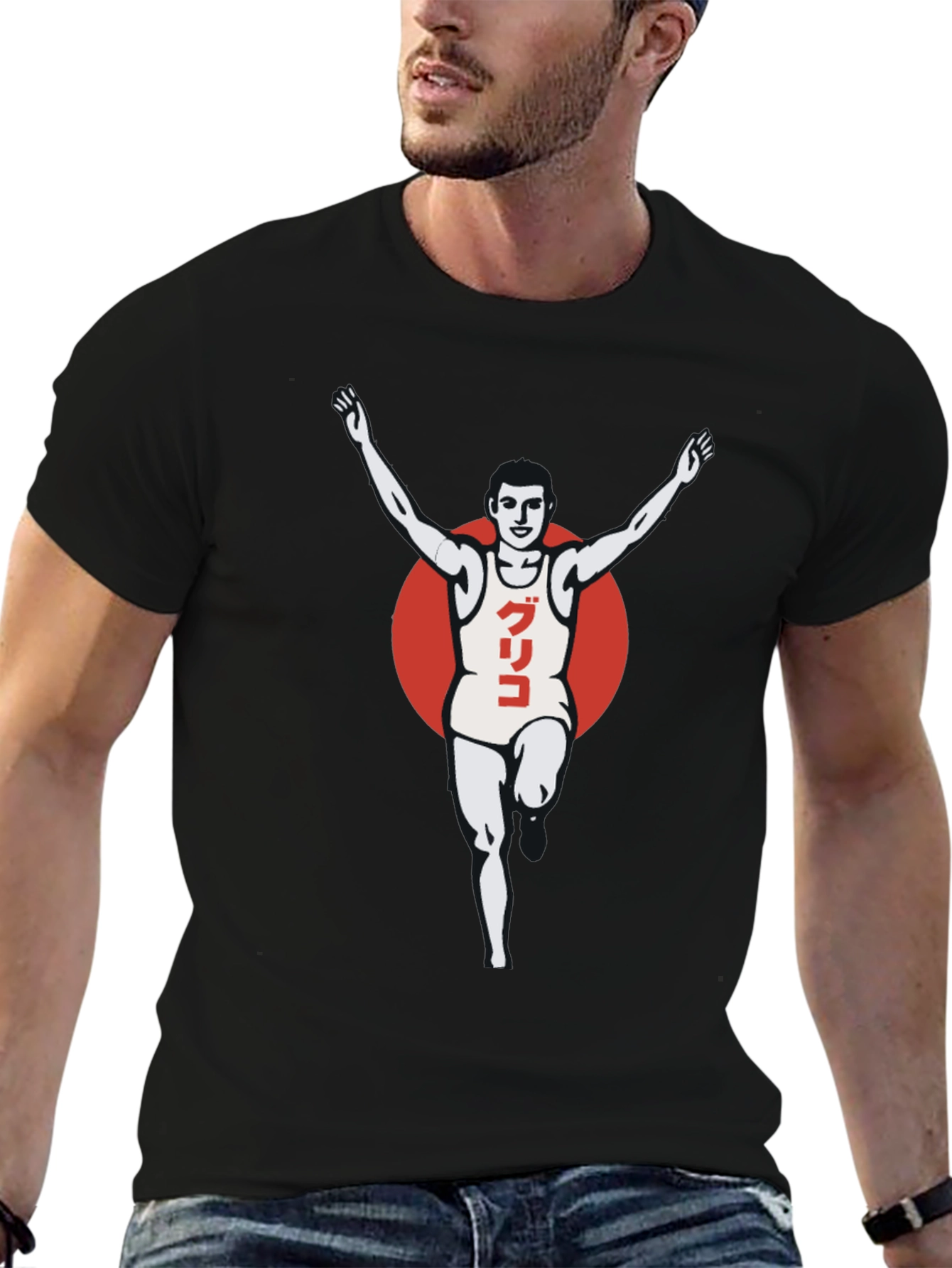 Glico Runner Graphic T-Shirt - Black