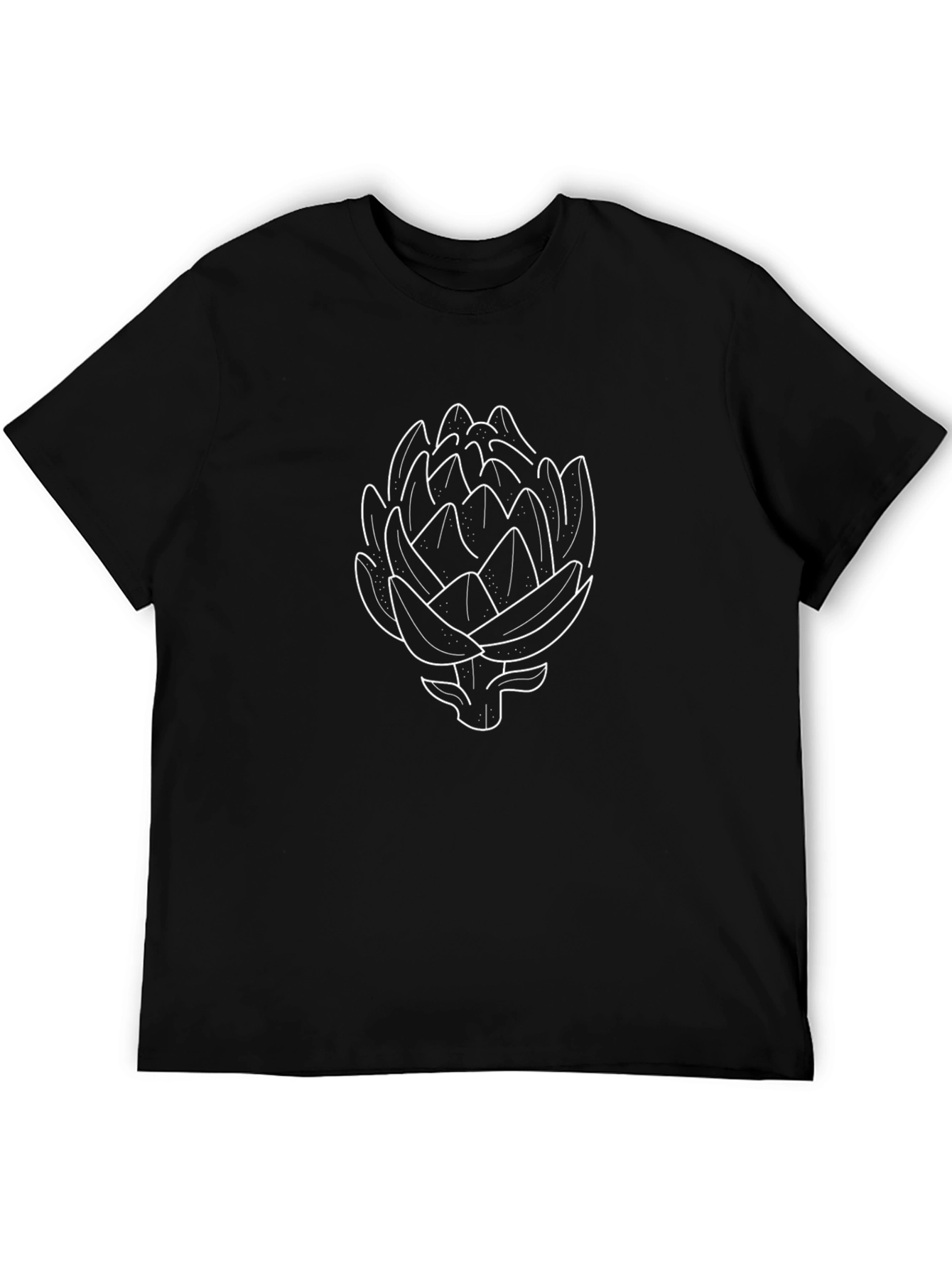 Artichoke Graphic Tee - Black Cotton Blend