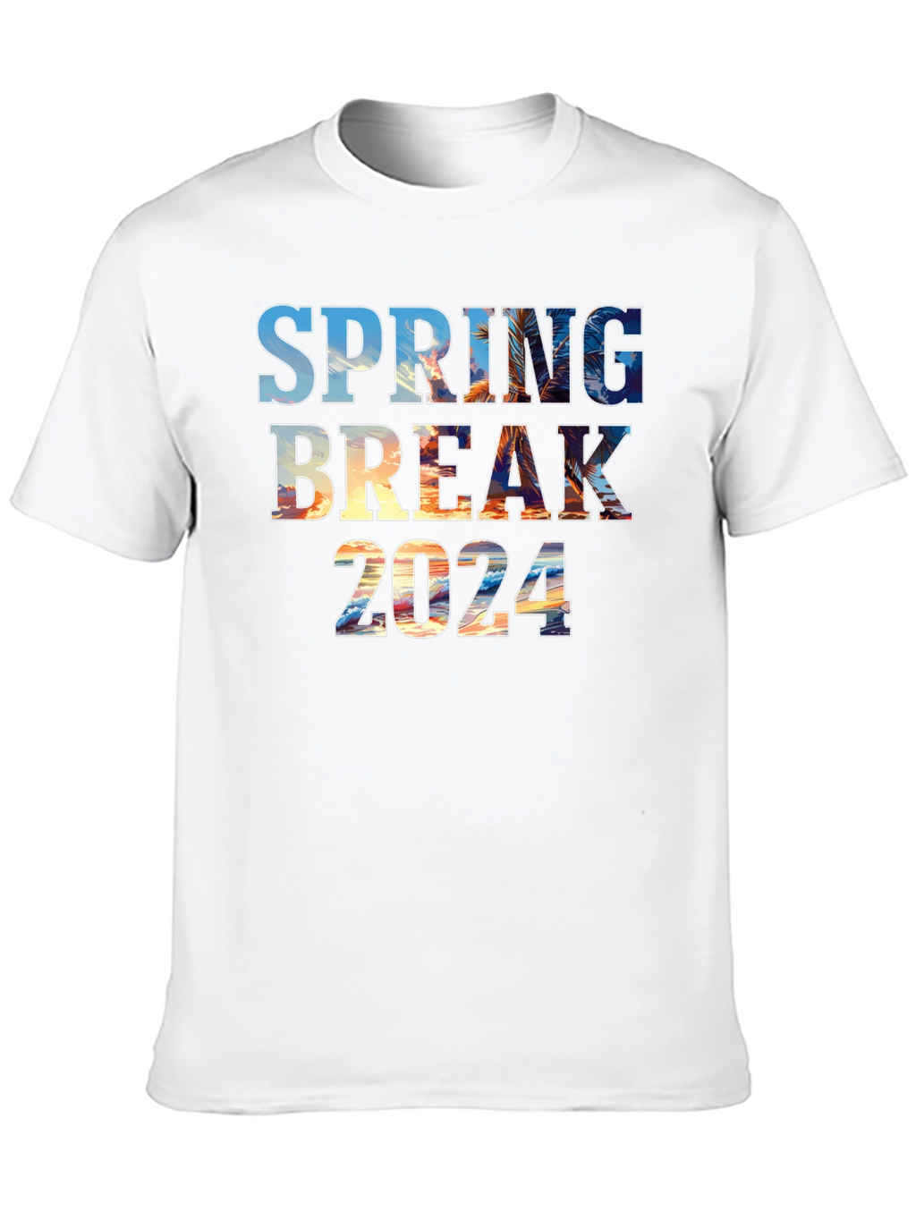 Spring Break 2024 Black Graphic T-Shirt