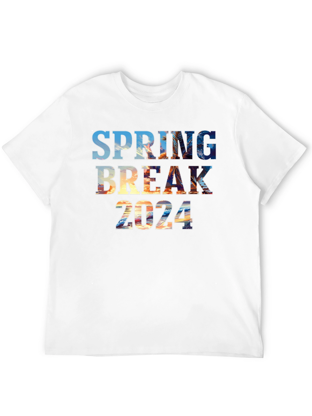 Spring Break 2024 Black Graphic T-Shirt