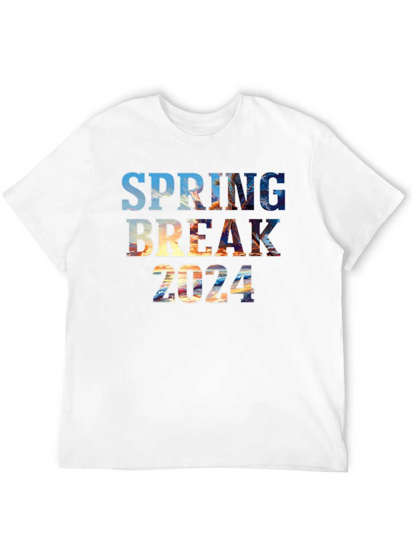 Spring Break 2024 Black Graphic T-Shirt
