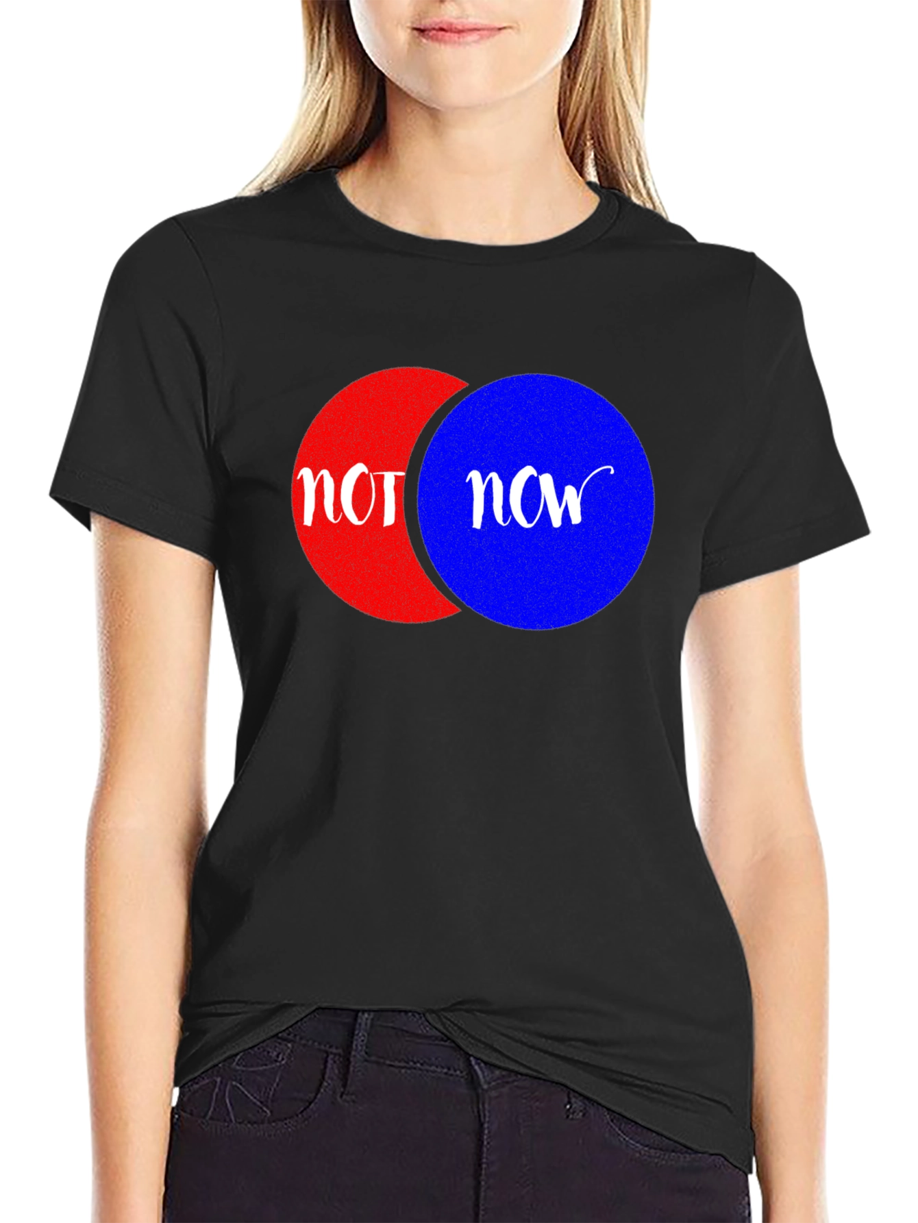 Not Now Graphic Tee - Venn Diagram Humor Shirt