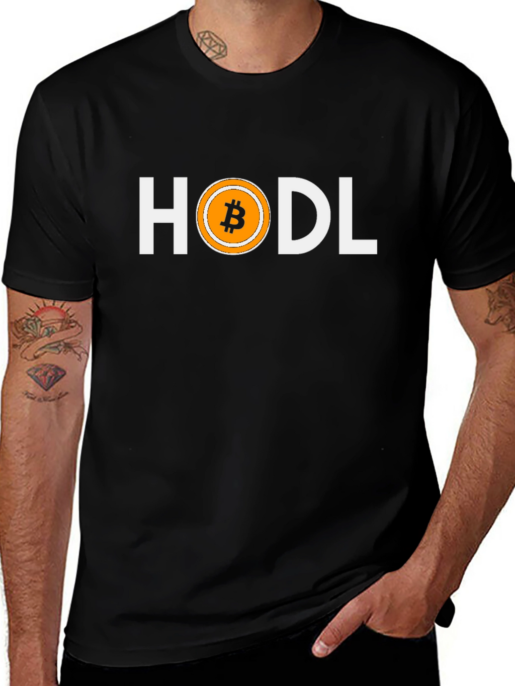 HODL Bitcoin Crypto T-Shirt - Black