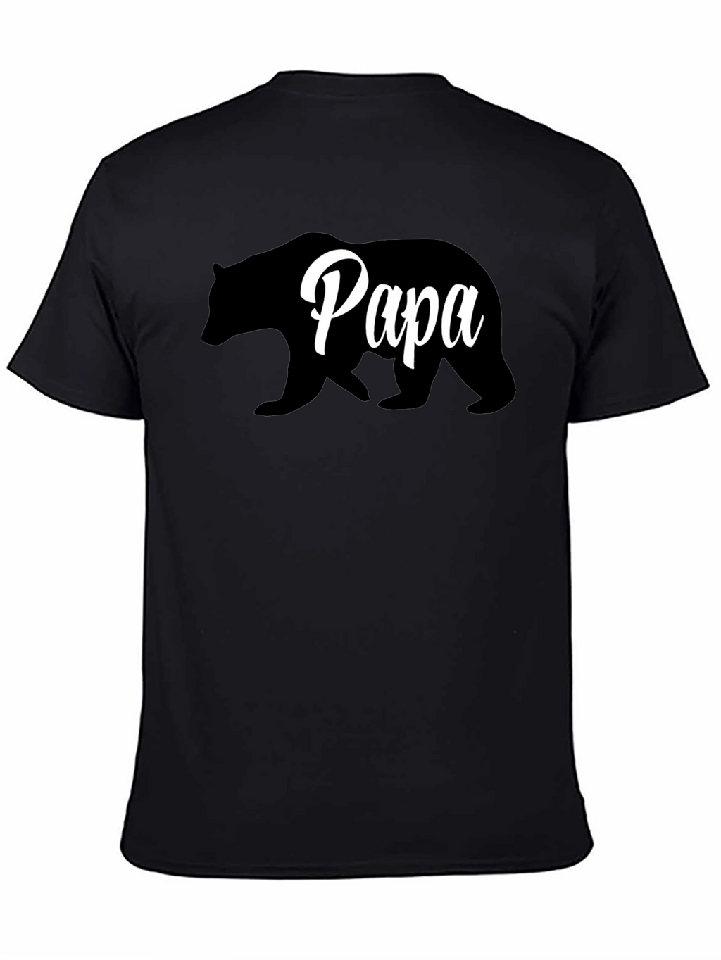 Papa Bear T-Shirt - Black Crew Neck Dad Shirt