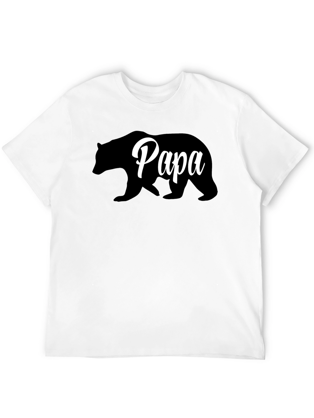 Papa Bear T-Shirt - Black Crew Neck Dad Shirt