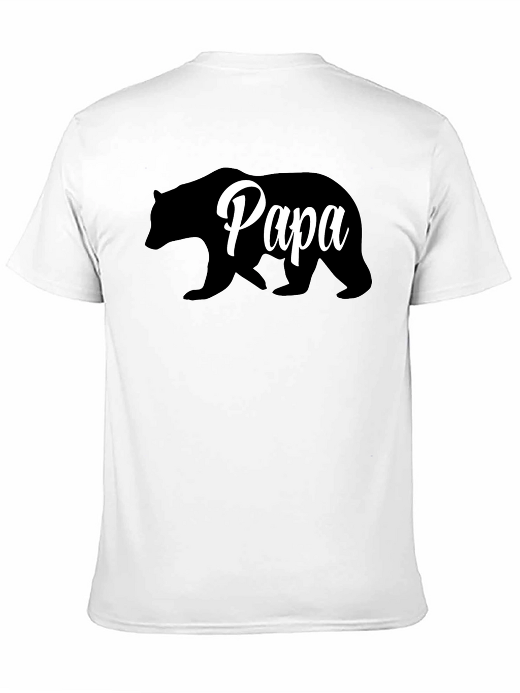 Papa Bear T-Shirt - Black Crew Neck Dad Shirt