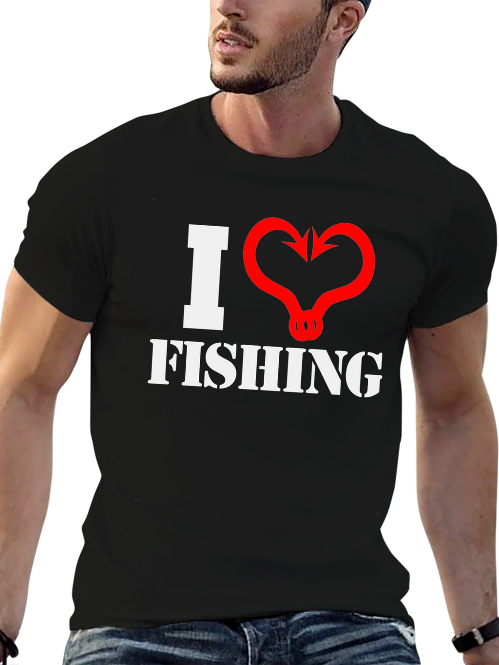 I Heart Fishing Graphic T-Shirt