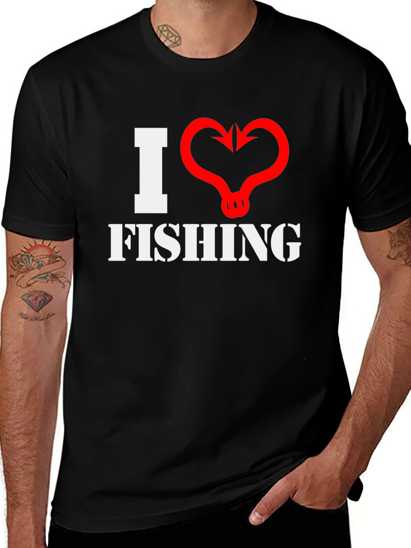 I Heart Fishing Graphic T-Shirt