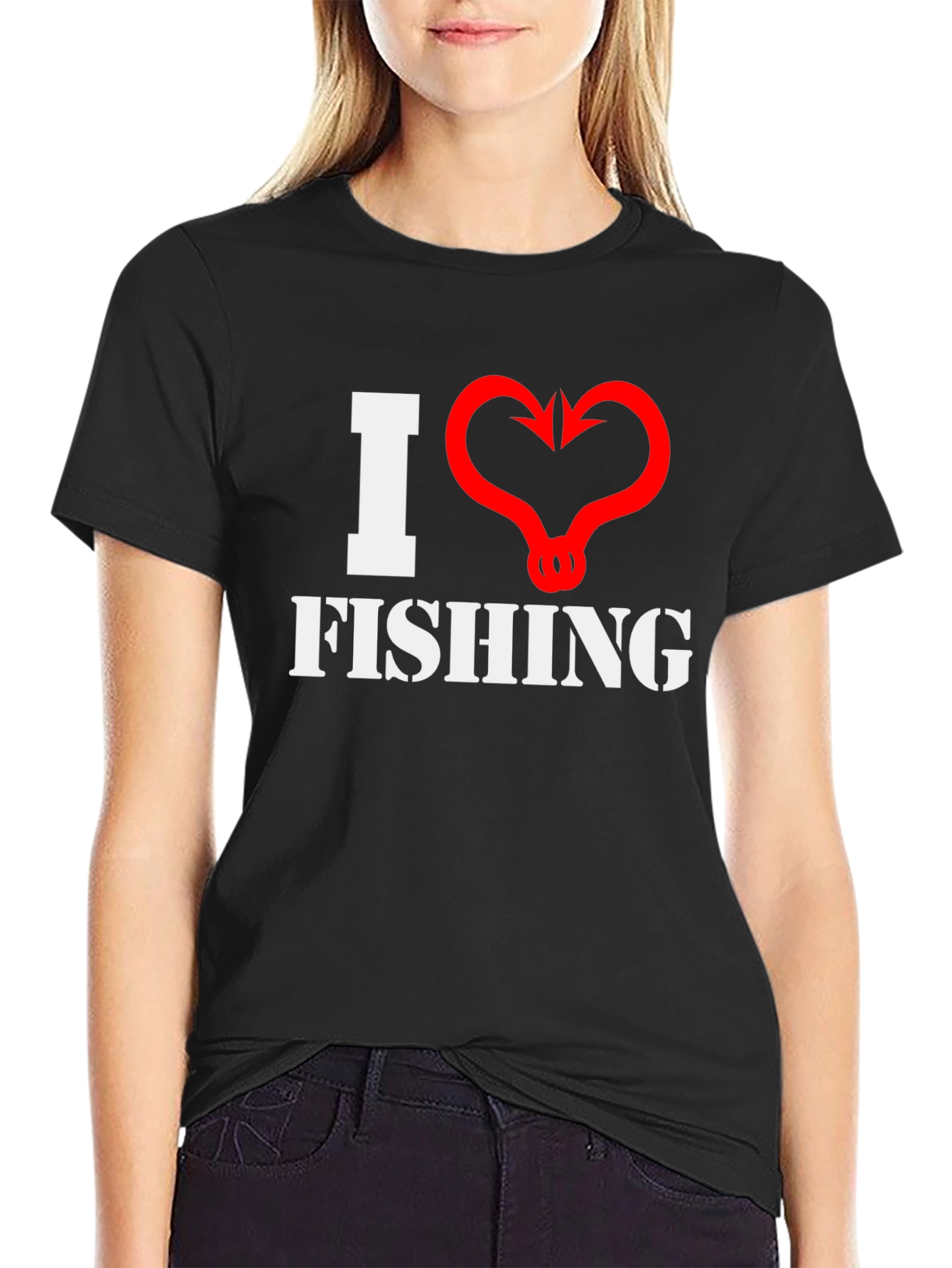 I Heart Fishing Graphic T-Shirt