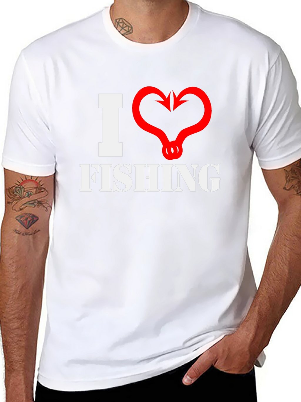 I Heart Fishing Graphic T-Shirt