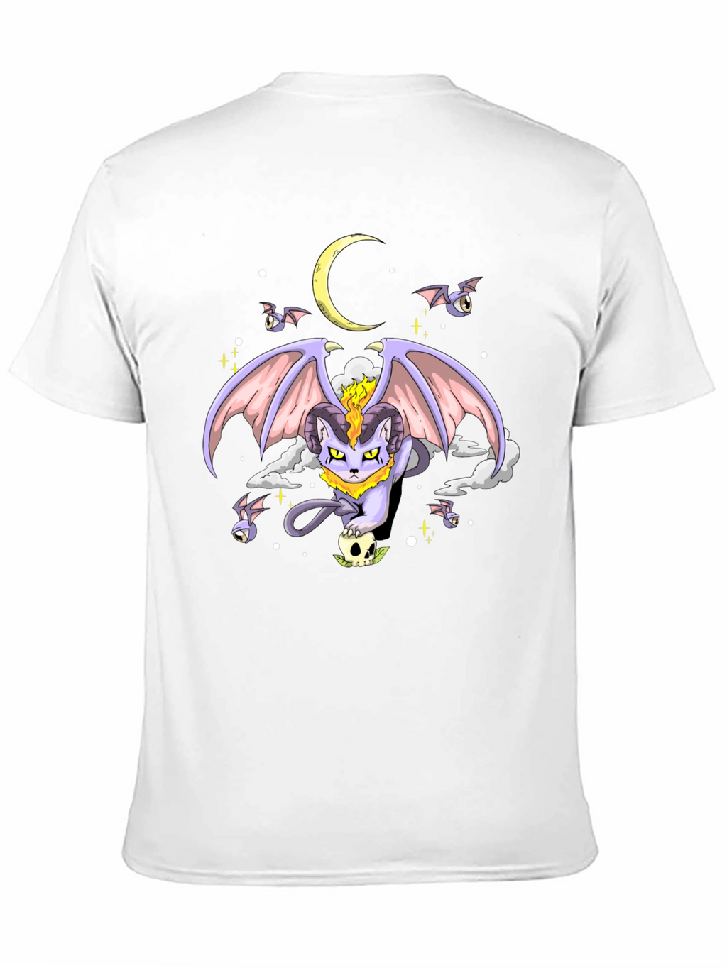 Gothic Cat Graphic T-Shirt - Dark Humor Tee
