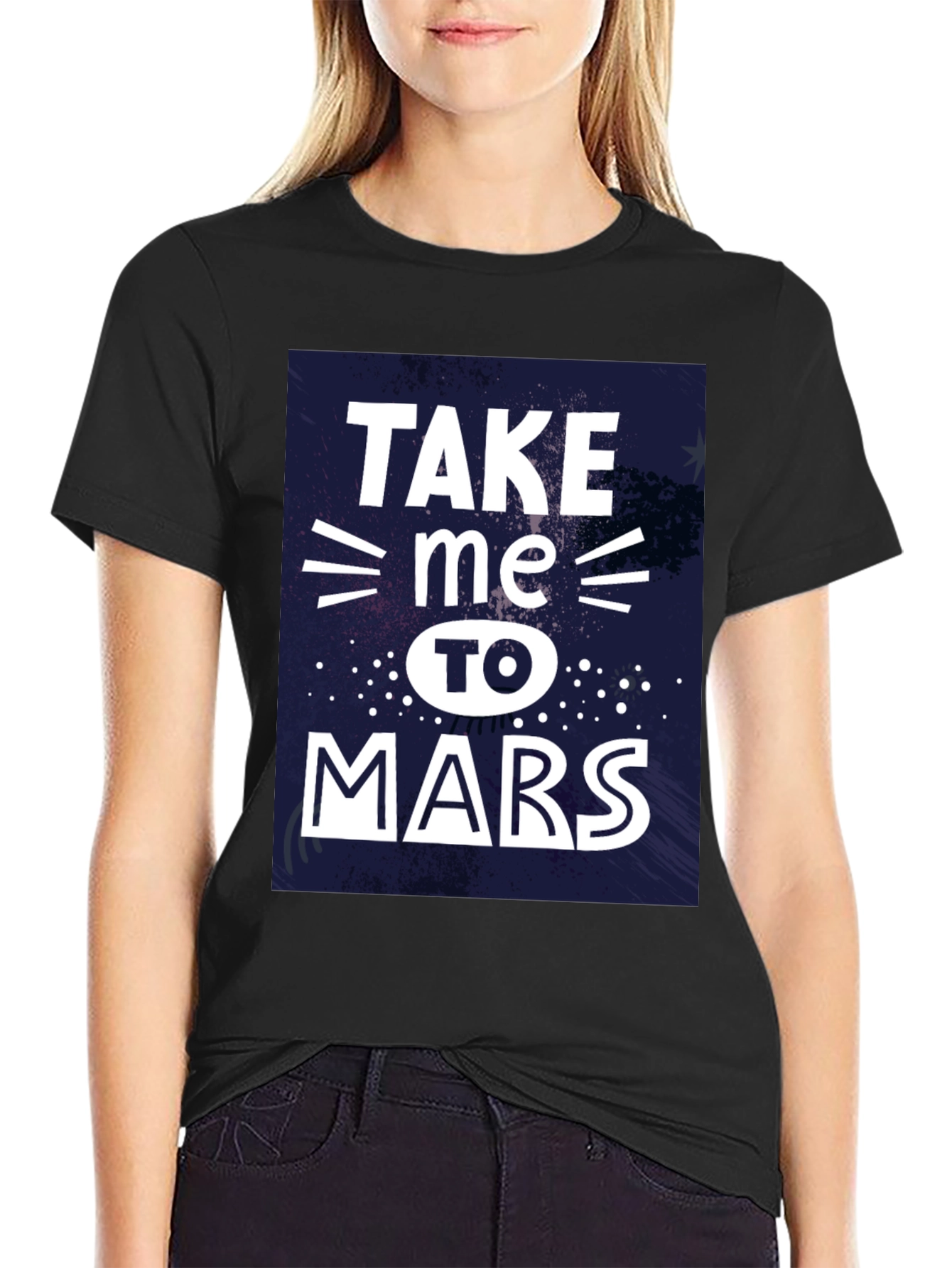 Take Me To Mars Graphic Tee - Black