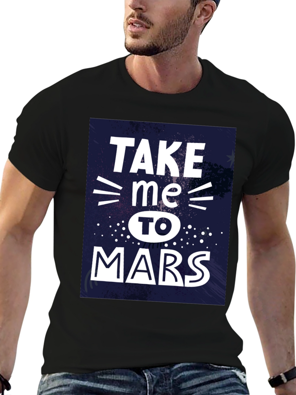 Take Me To Mars Graphic Tee - Black
