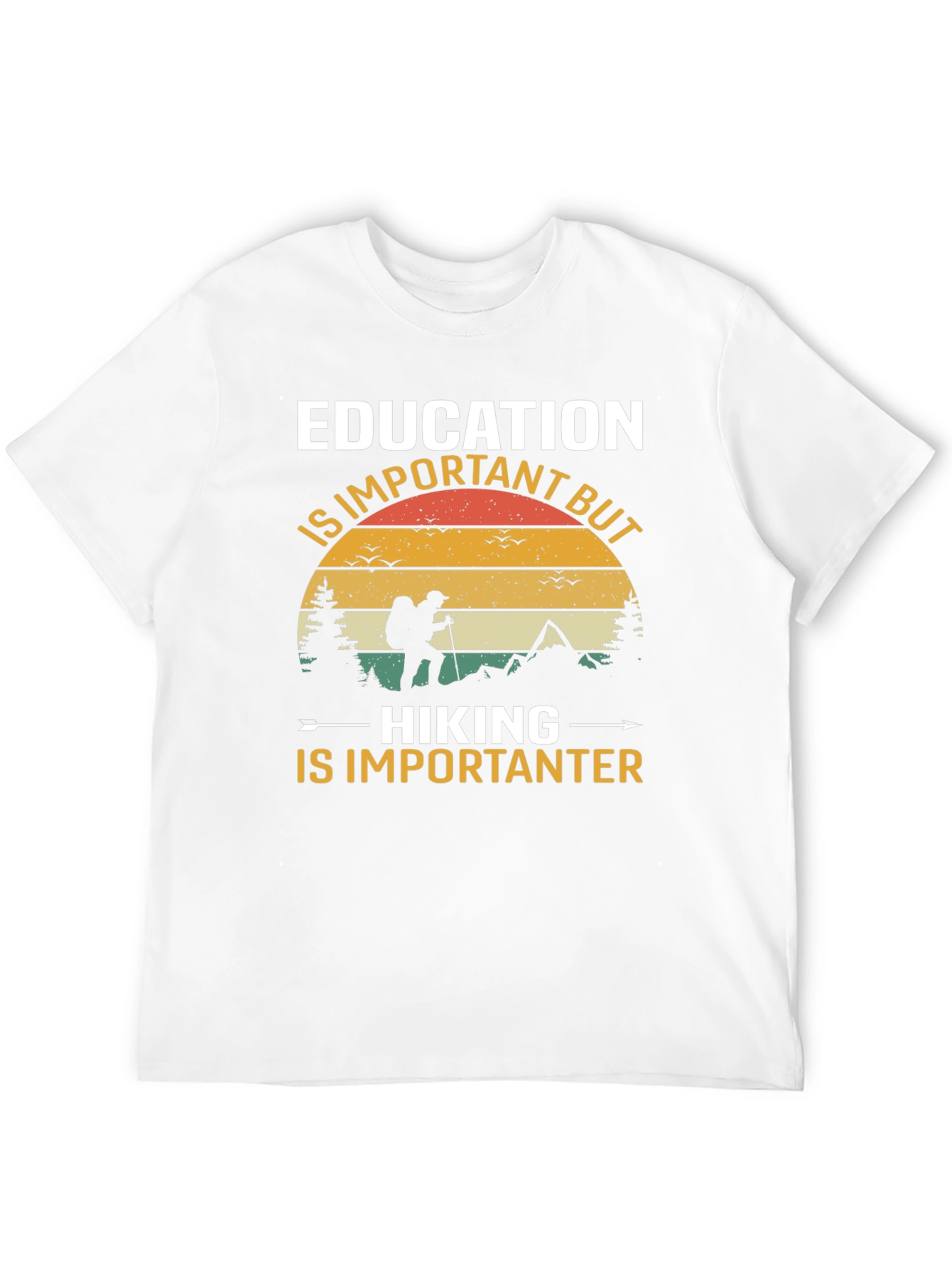 Education vs Hiking Tee