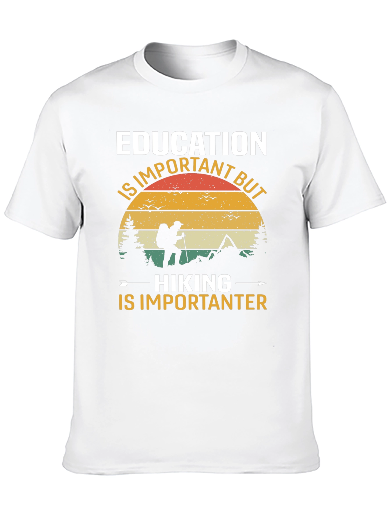 Education vs Hiking Tee