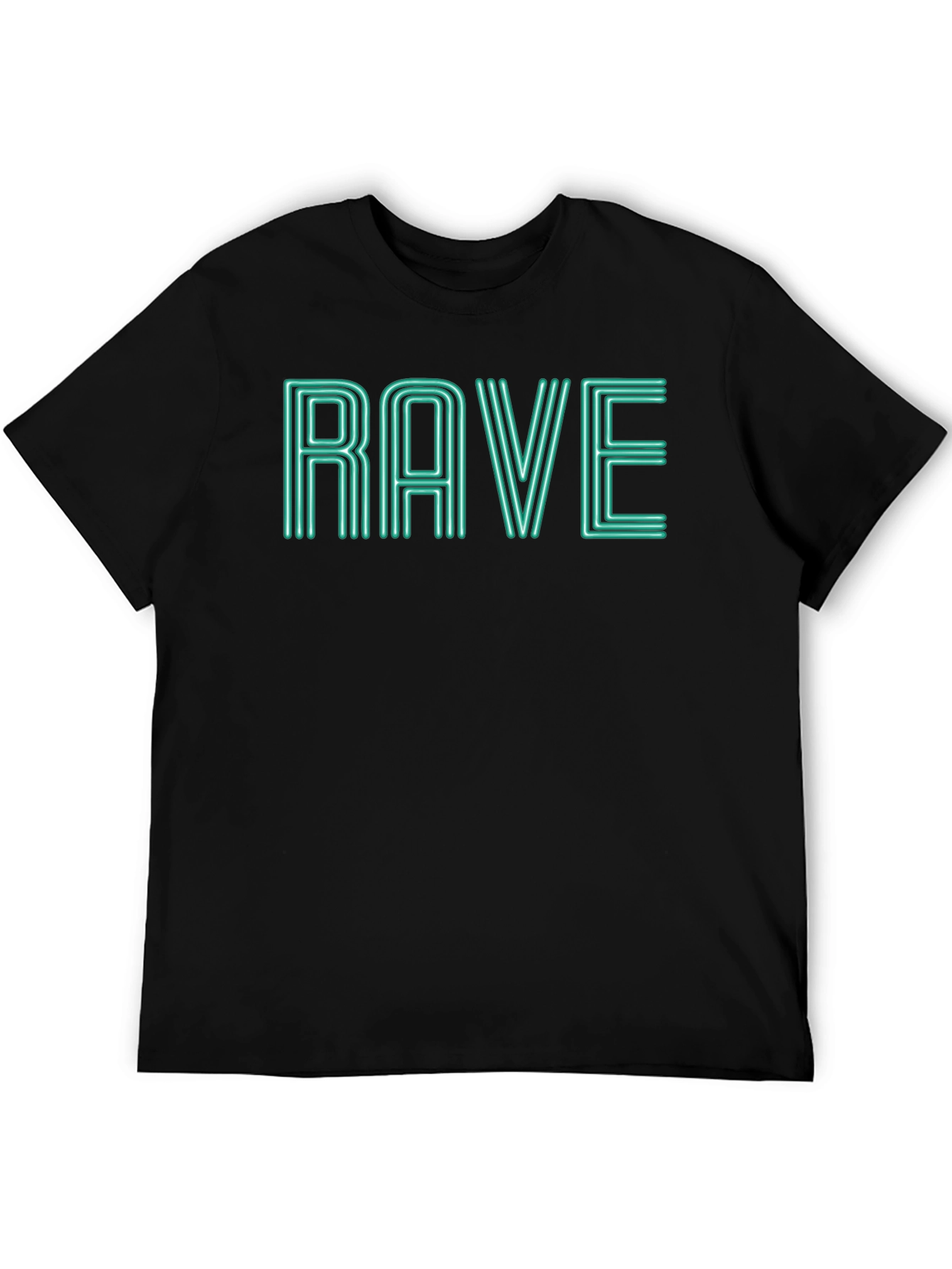 Rave Graphic Tee - Black Cotton T-Shirt