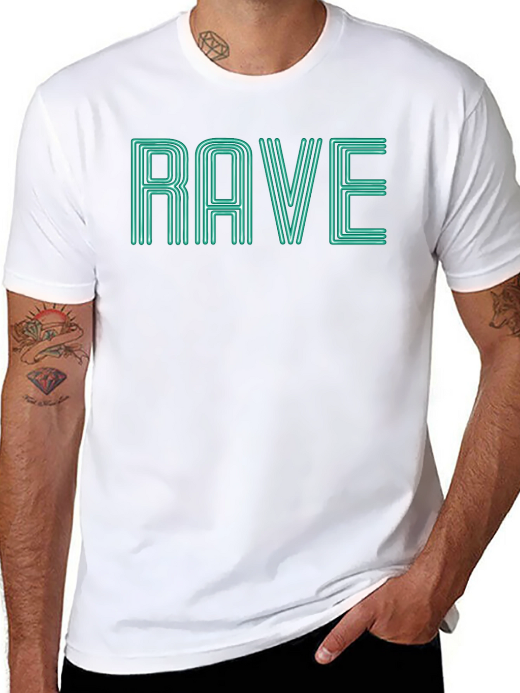 Rave Graphic Tee - Black Cotton T-Shirt
