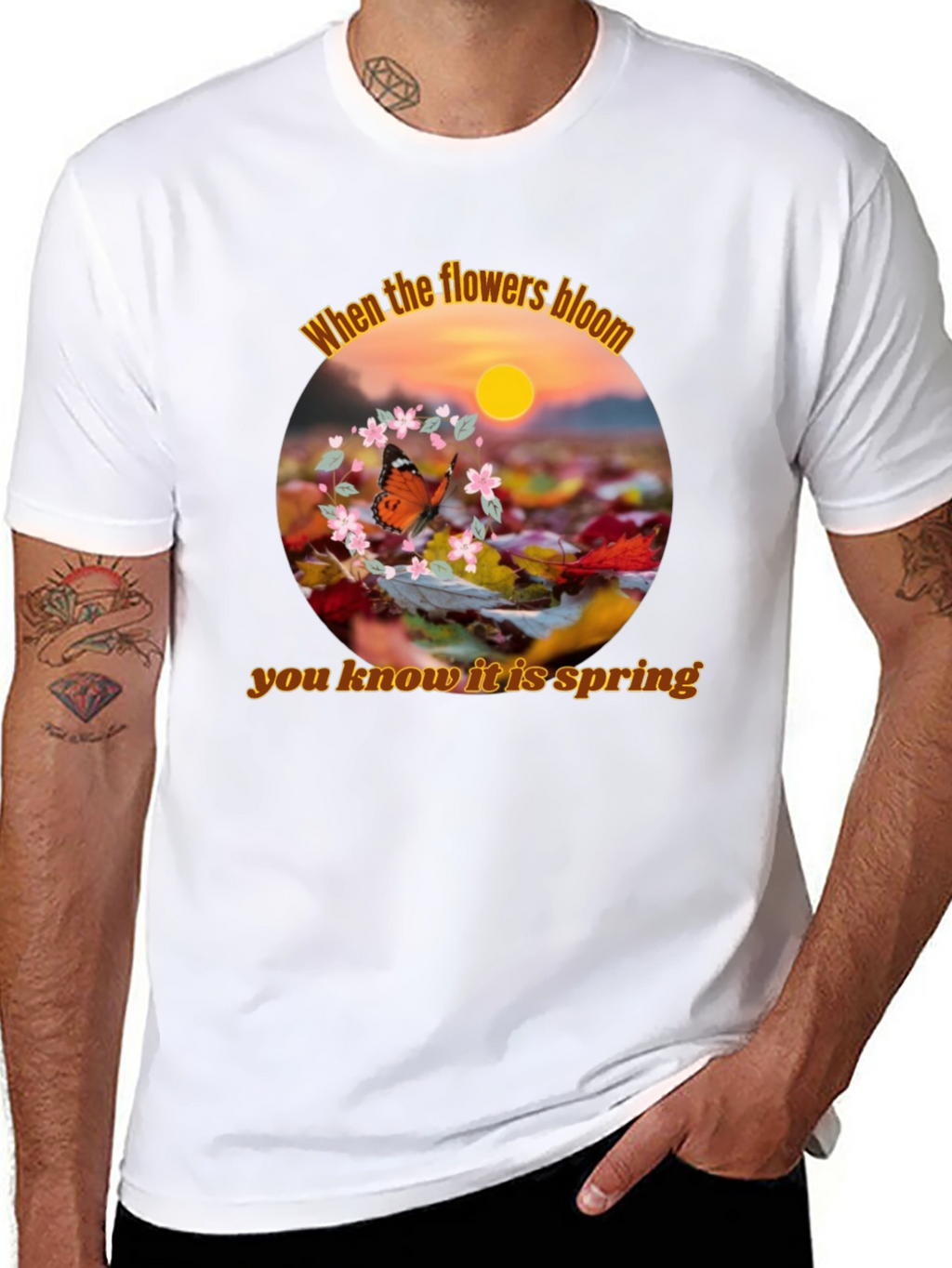 Spring Flowers Bloom Graphic T-Shirt