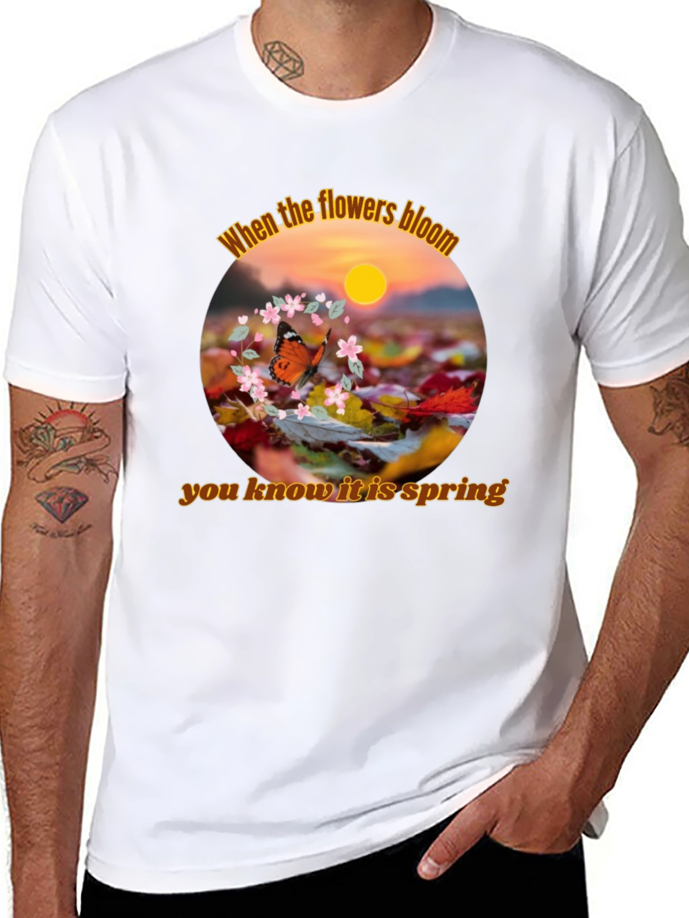 Spring Flowers Bloom Graphic T-Shirt