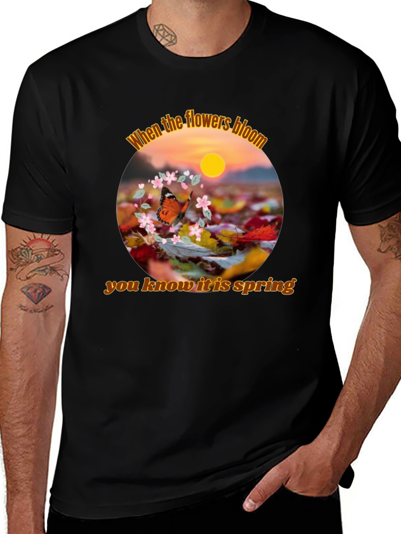 Spring Flowers Bloom Graphic T-Shirt
