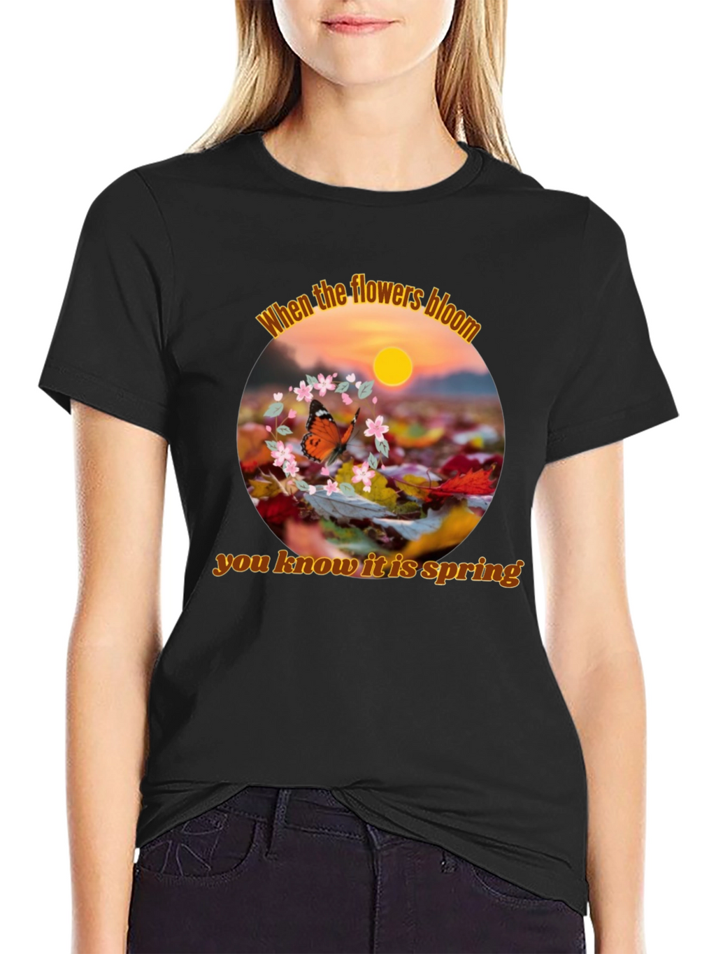 Spring Flowers Bloom Graphic T-Shirt