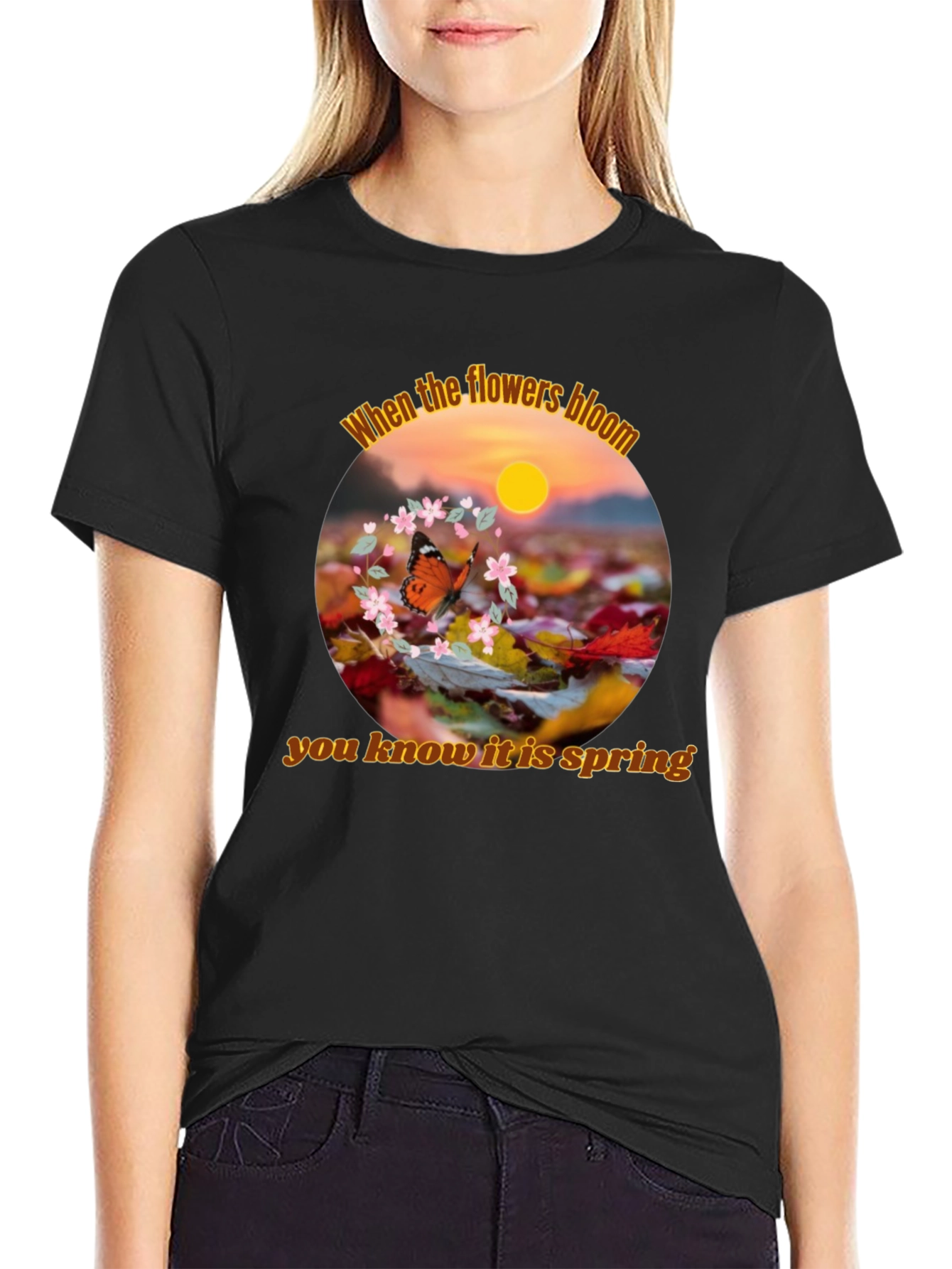 Spring Flowers Bloom Graphic T-Shirt