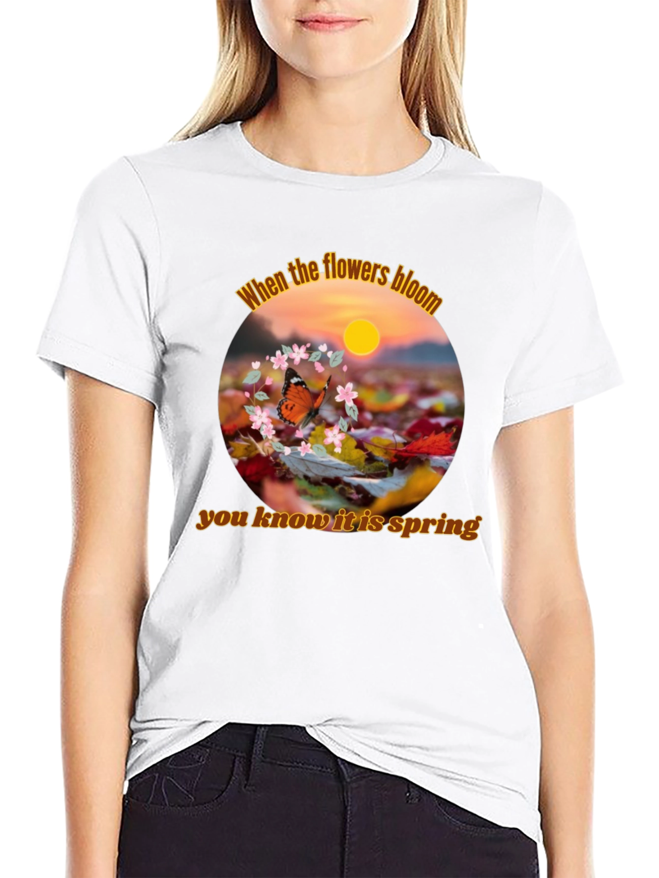Spring Flowers Bloom Graphic T-Shirt