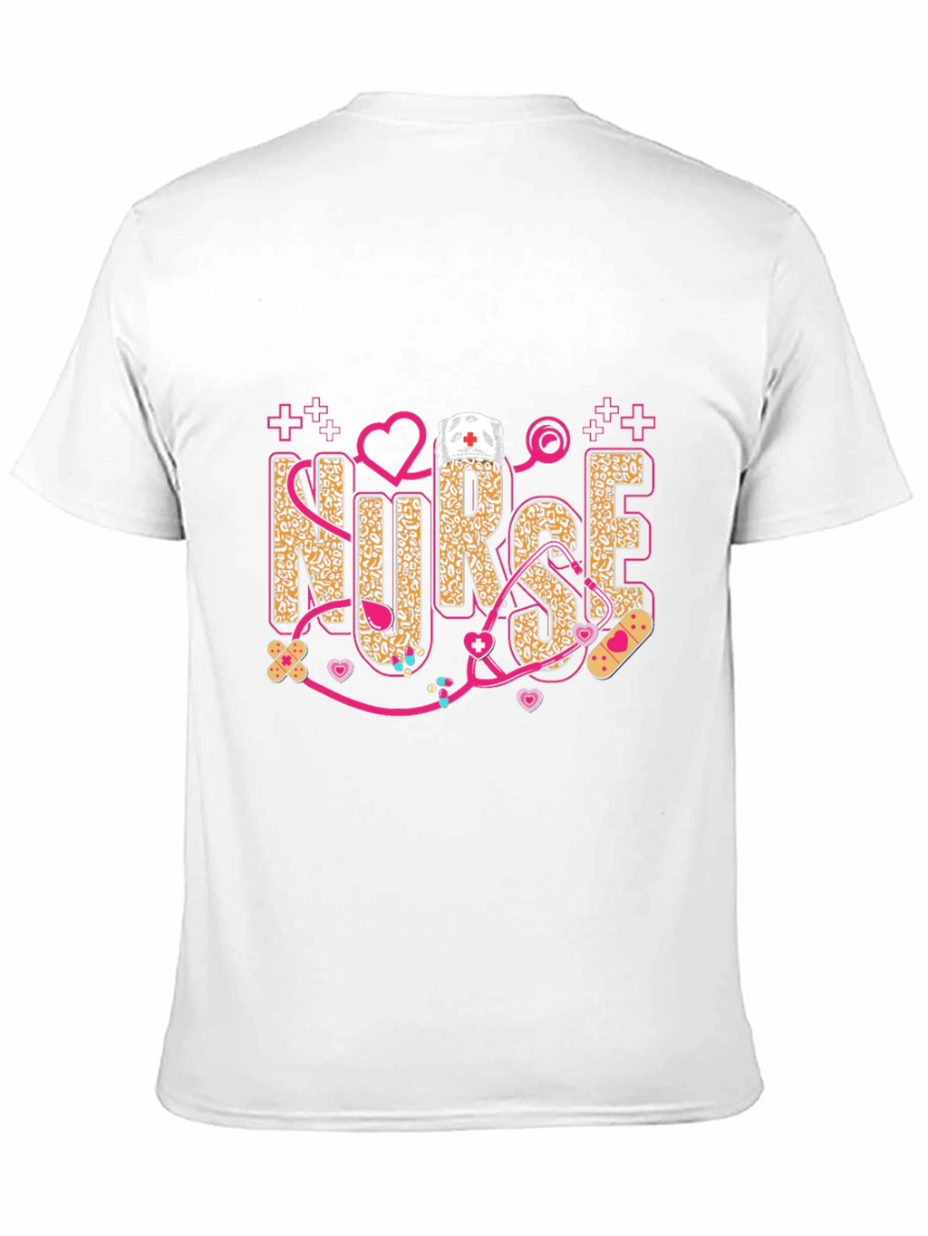 Nurse Leopard Print Stethoscope T-Shirt