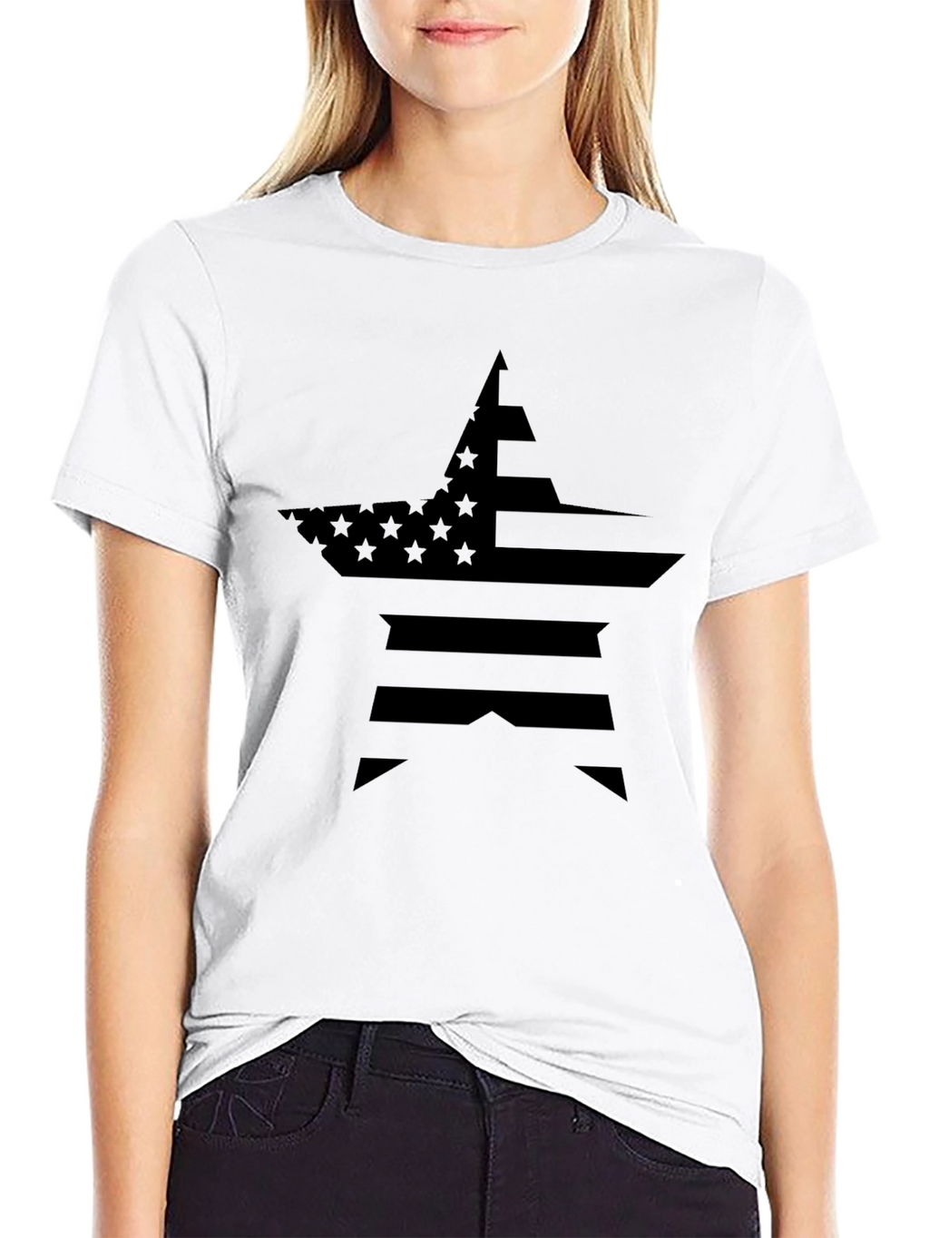 American Flag Star Graphic Tee