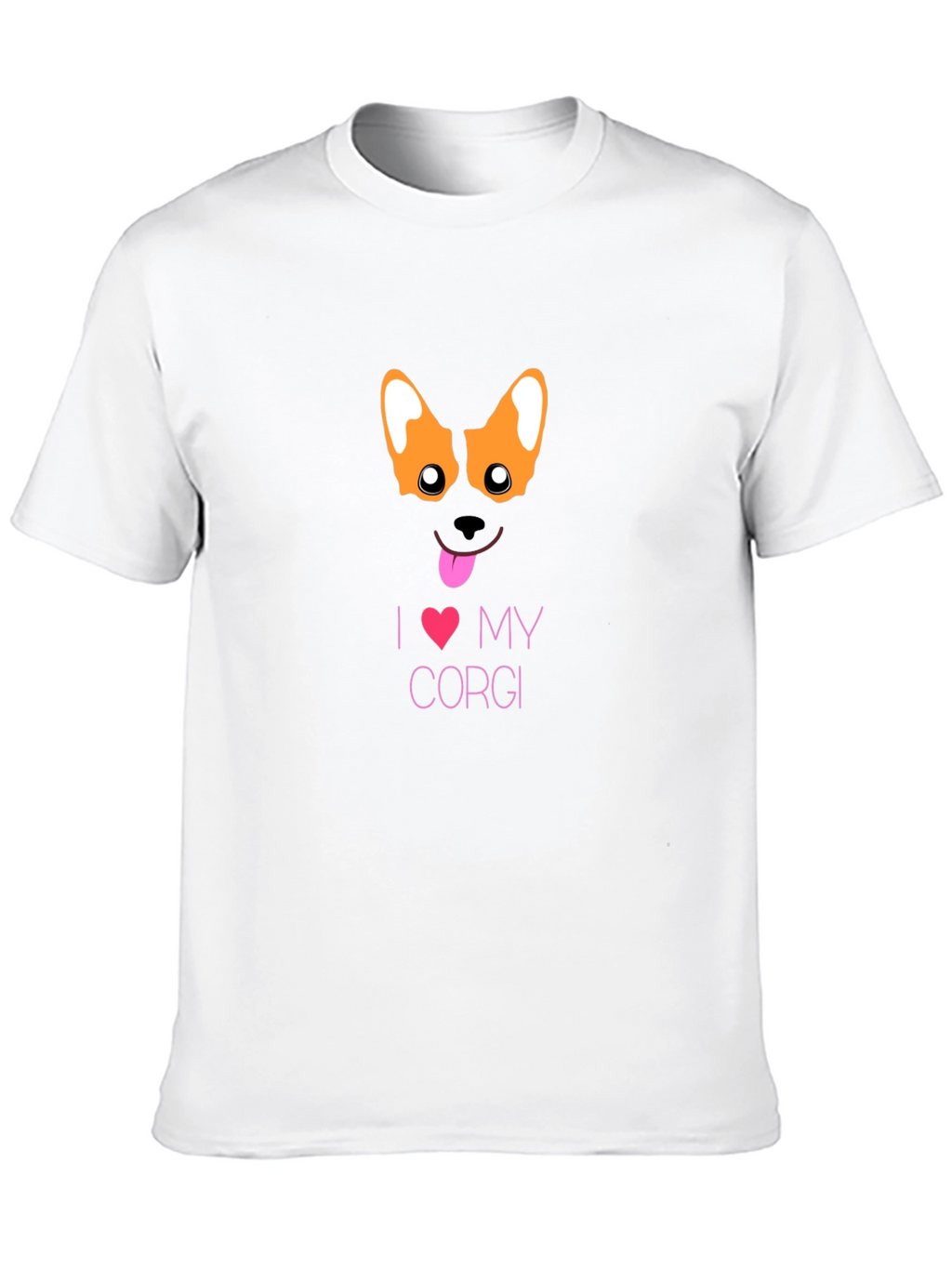 I Love My Corgi Black T-Shirt