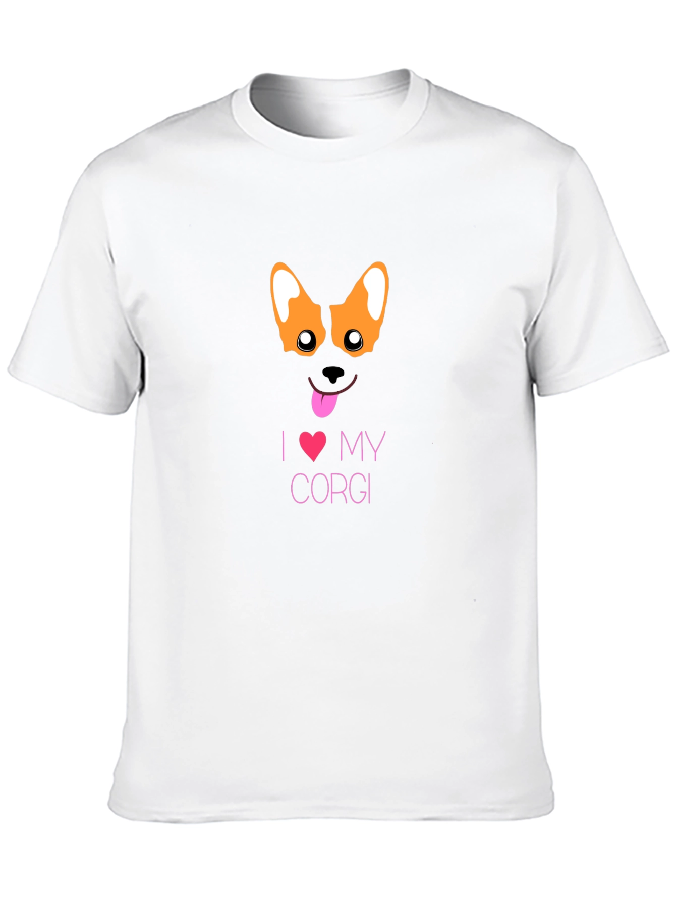 I Love My Corgi Black T-Shirt