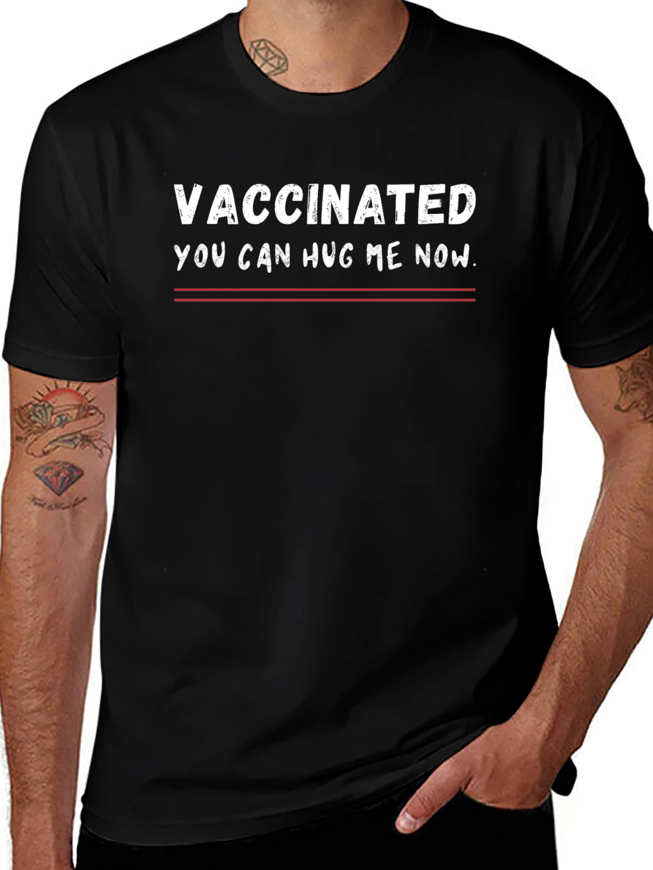 Vaccinated - You Can Hug Me Now T-Shirt