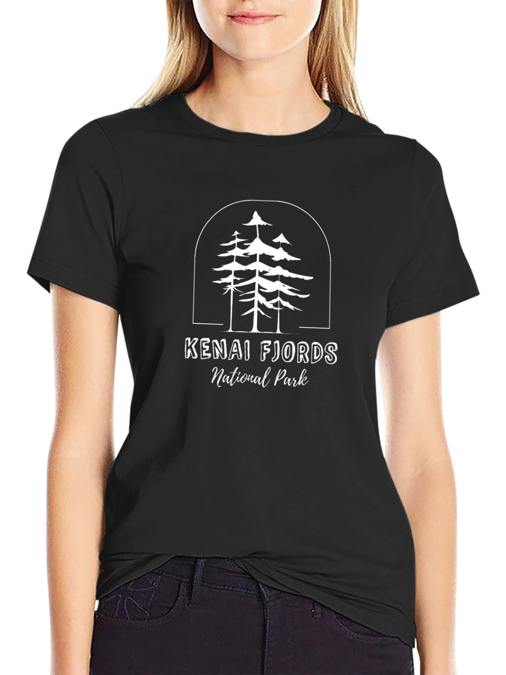 Kenai Fjords National Park Black Graphic Tee