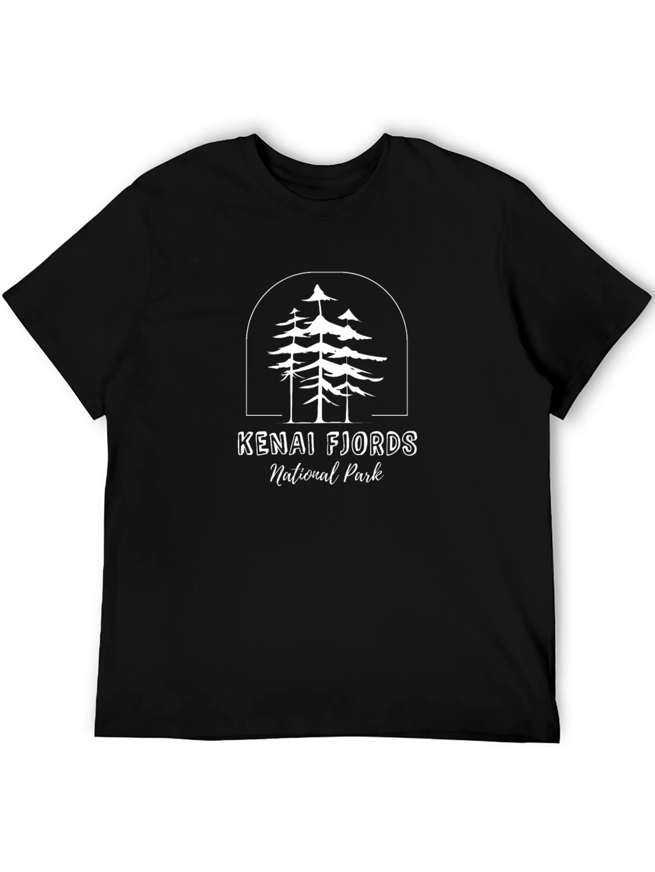 Kenai Fjords National Park Black Graphic Tee