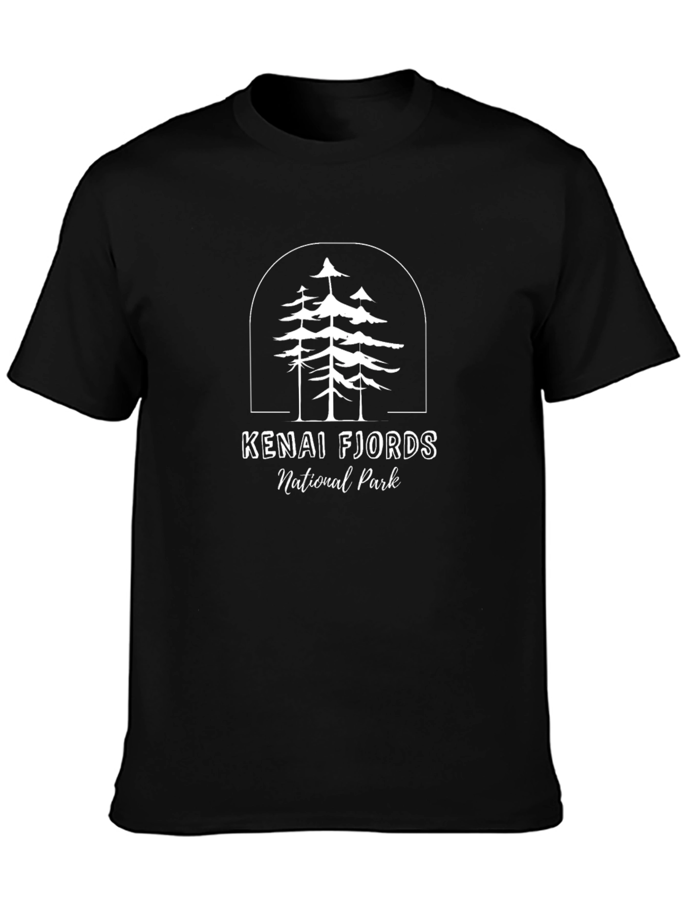 Kenai Fjords National Park Black Graphic Tee