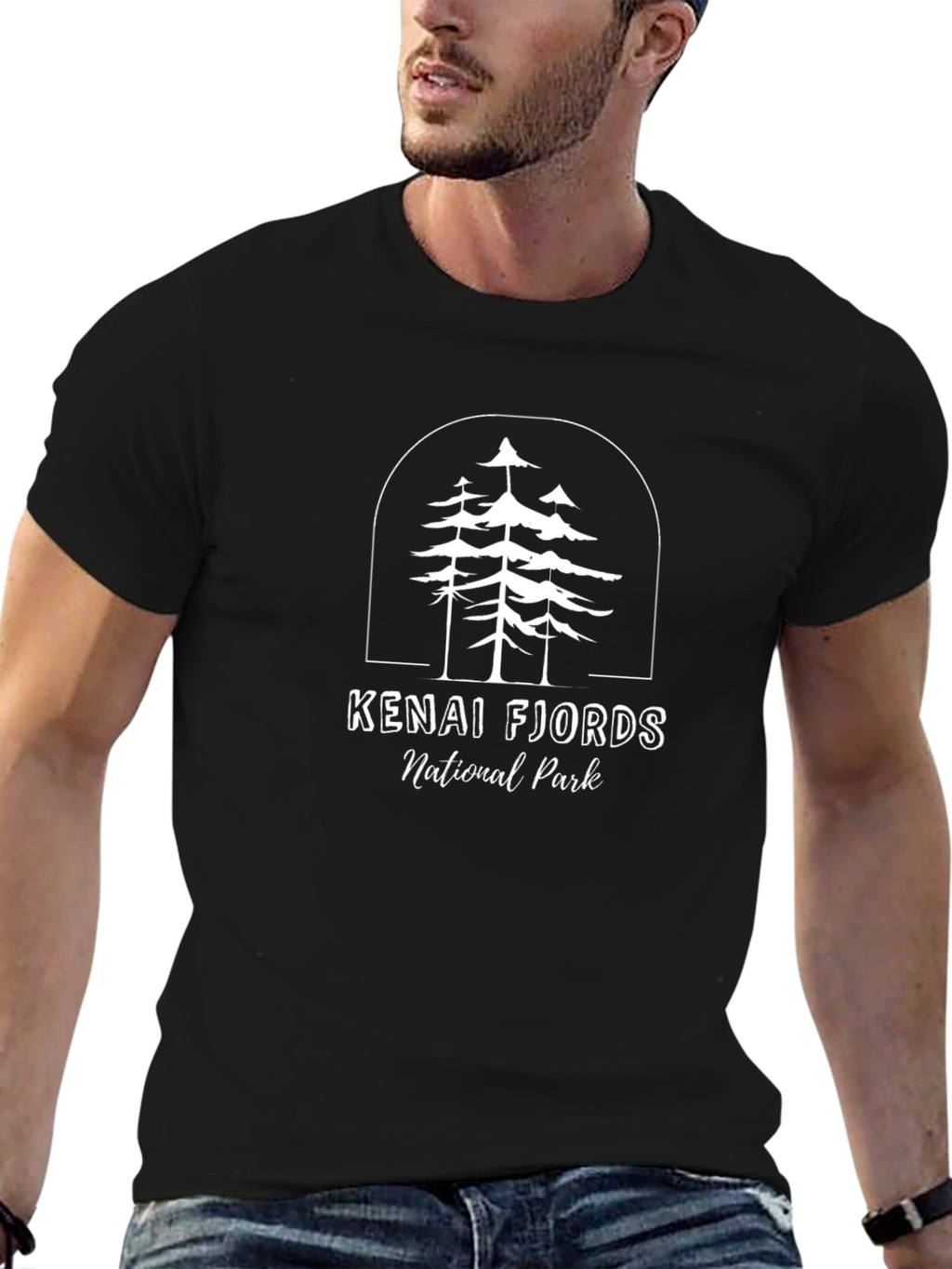 Kenai Fjords National Park Black Graphic Tee