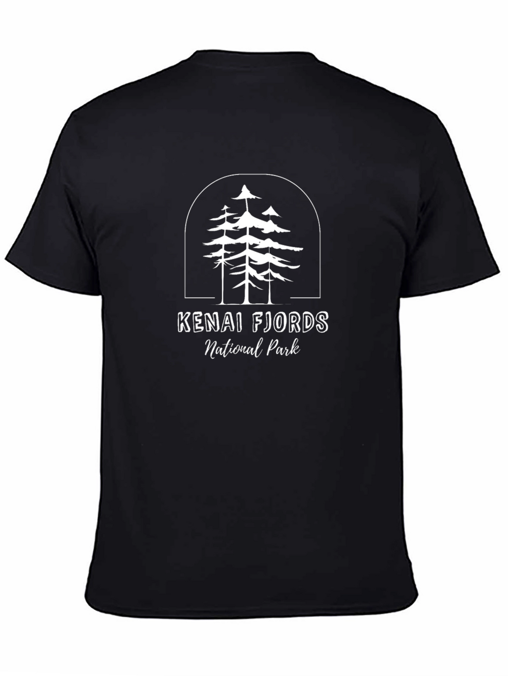 Kenai Fjords National Park Black Graphic Tee