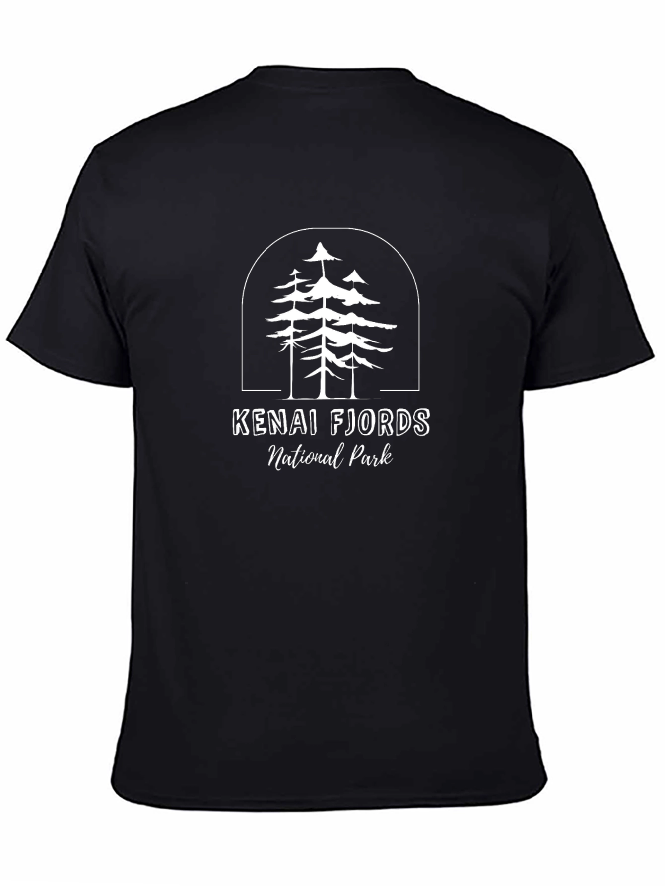 Kenai Fjords National Park Black Graphic Tee