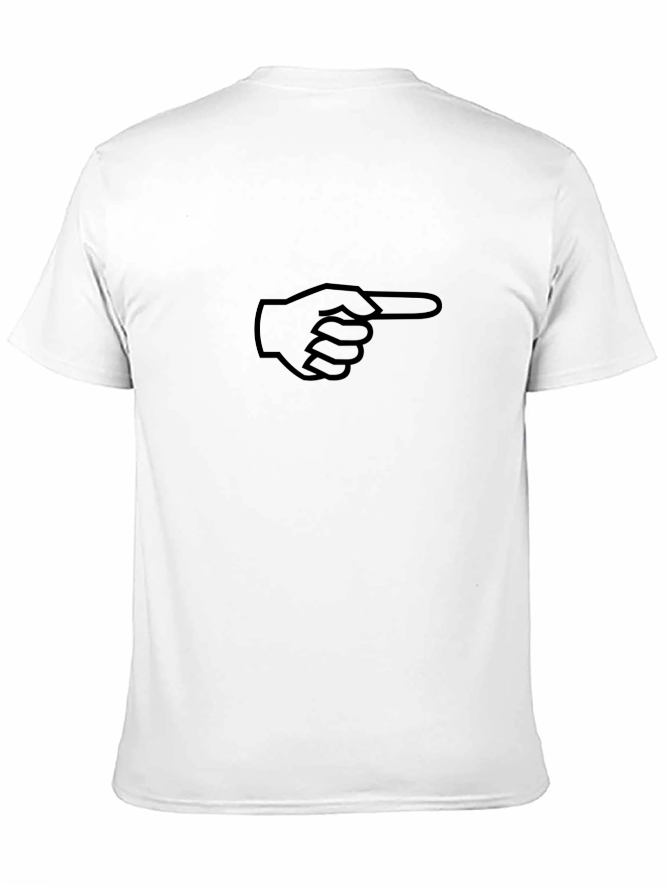 Pointing Finger Graphic Tee - Black Cotton T-Shirt