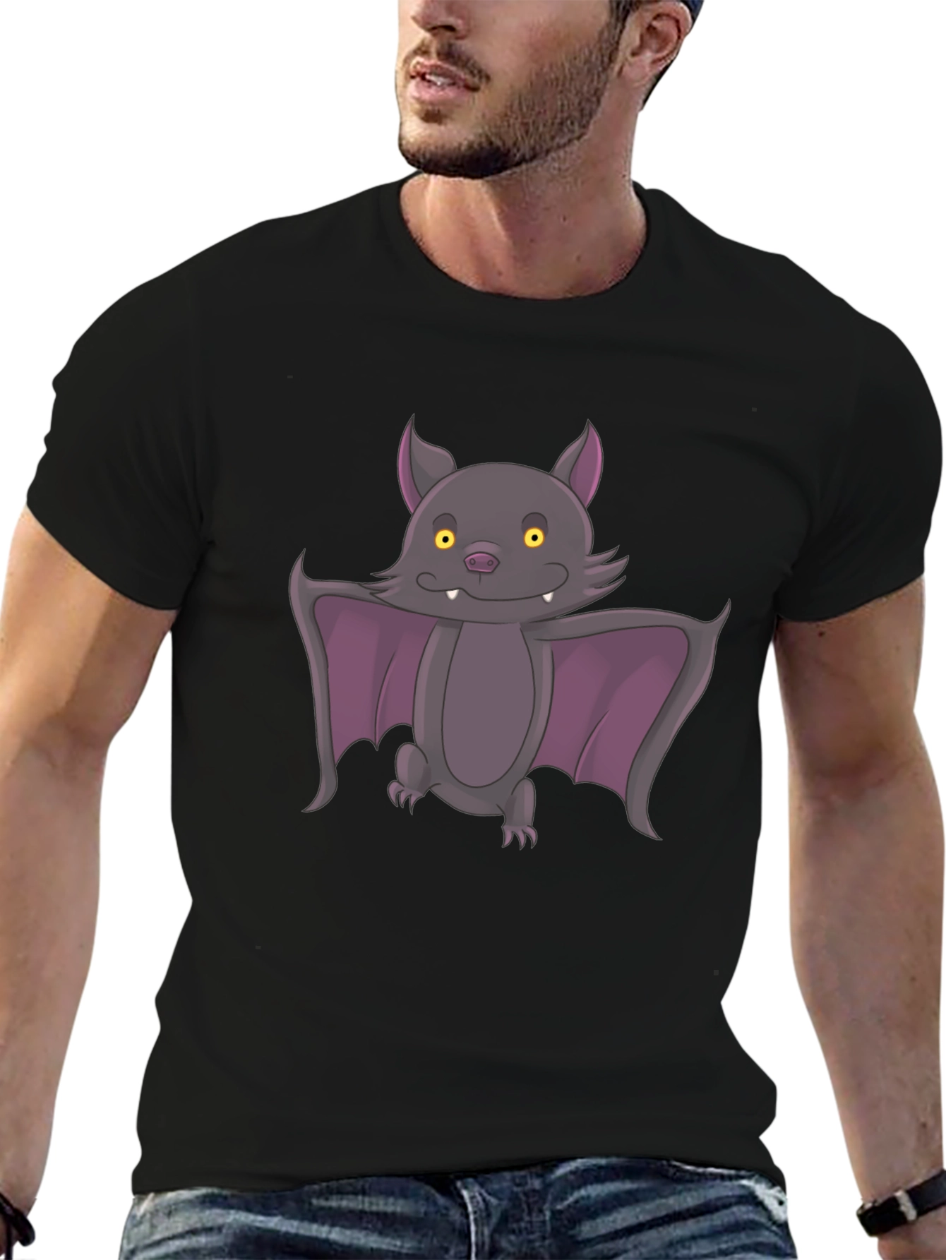 Cute Bat Graphic Tee - Halloween Style!