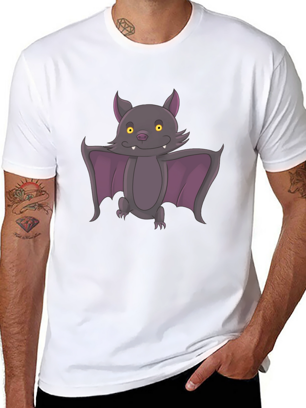 Cute Bat Graphic Tee - Halloween Style!