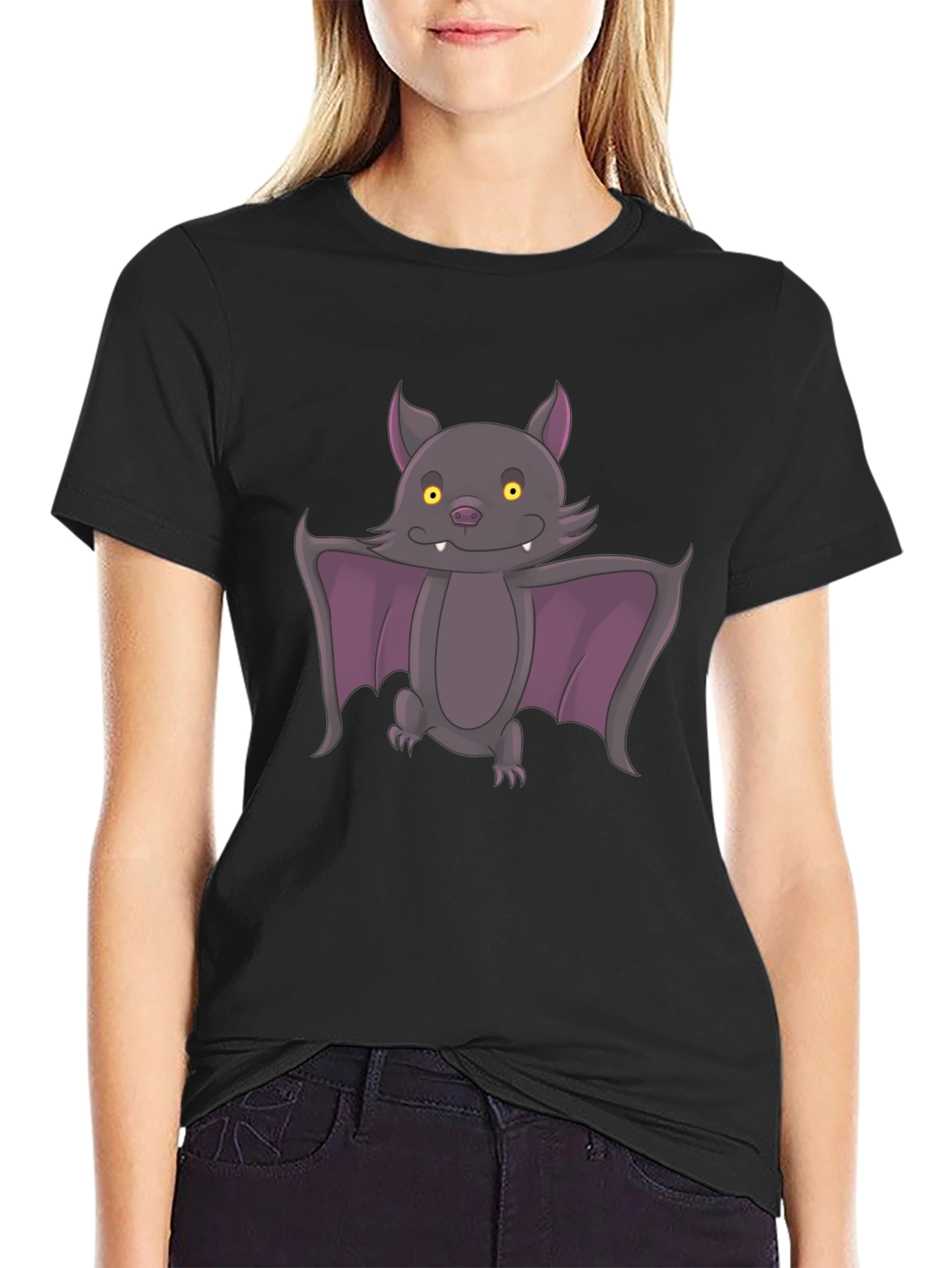 Cute Bat Graphic Tee - Halloween Style!
