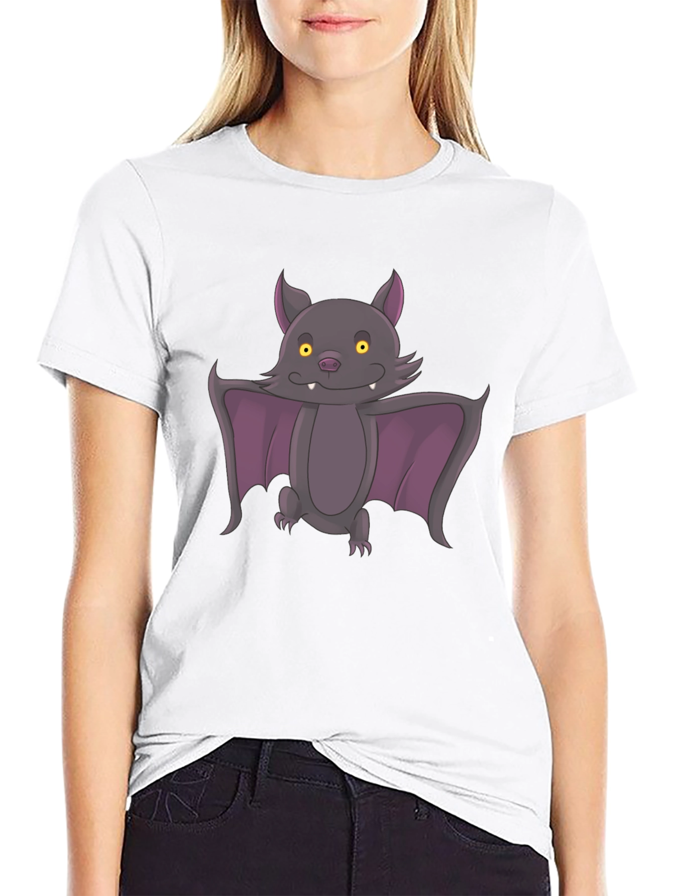 Cute Bat Graphic Tee - Halloween Style!