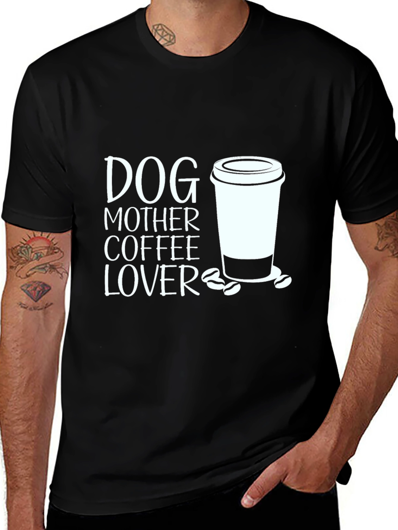Dog Mother Coffee Lover Graphic Tee