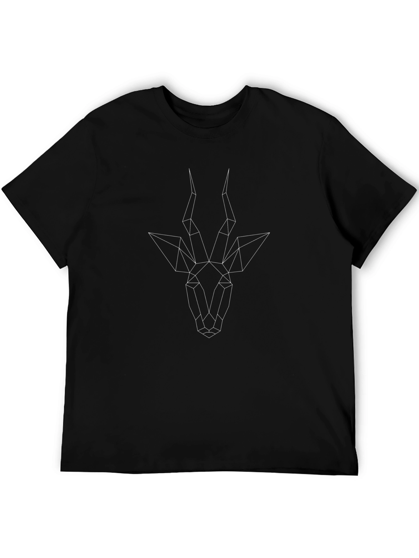 Geometric Gazelle Graphic Tee - Modern Style