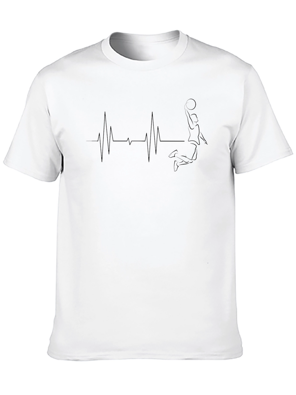 Basketball Heartbeat Graphic T-Shirt