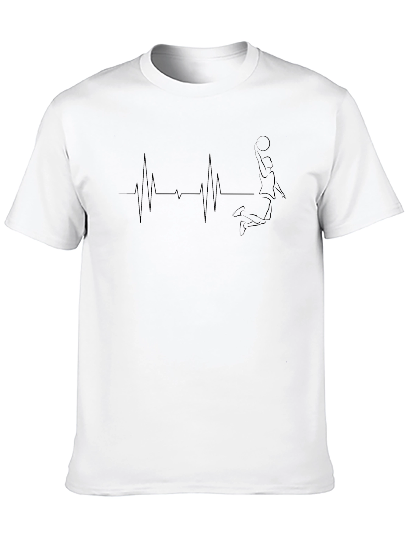 Basketball Heartbeat Graphic T-Shirt