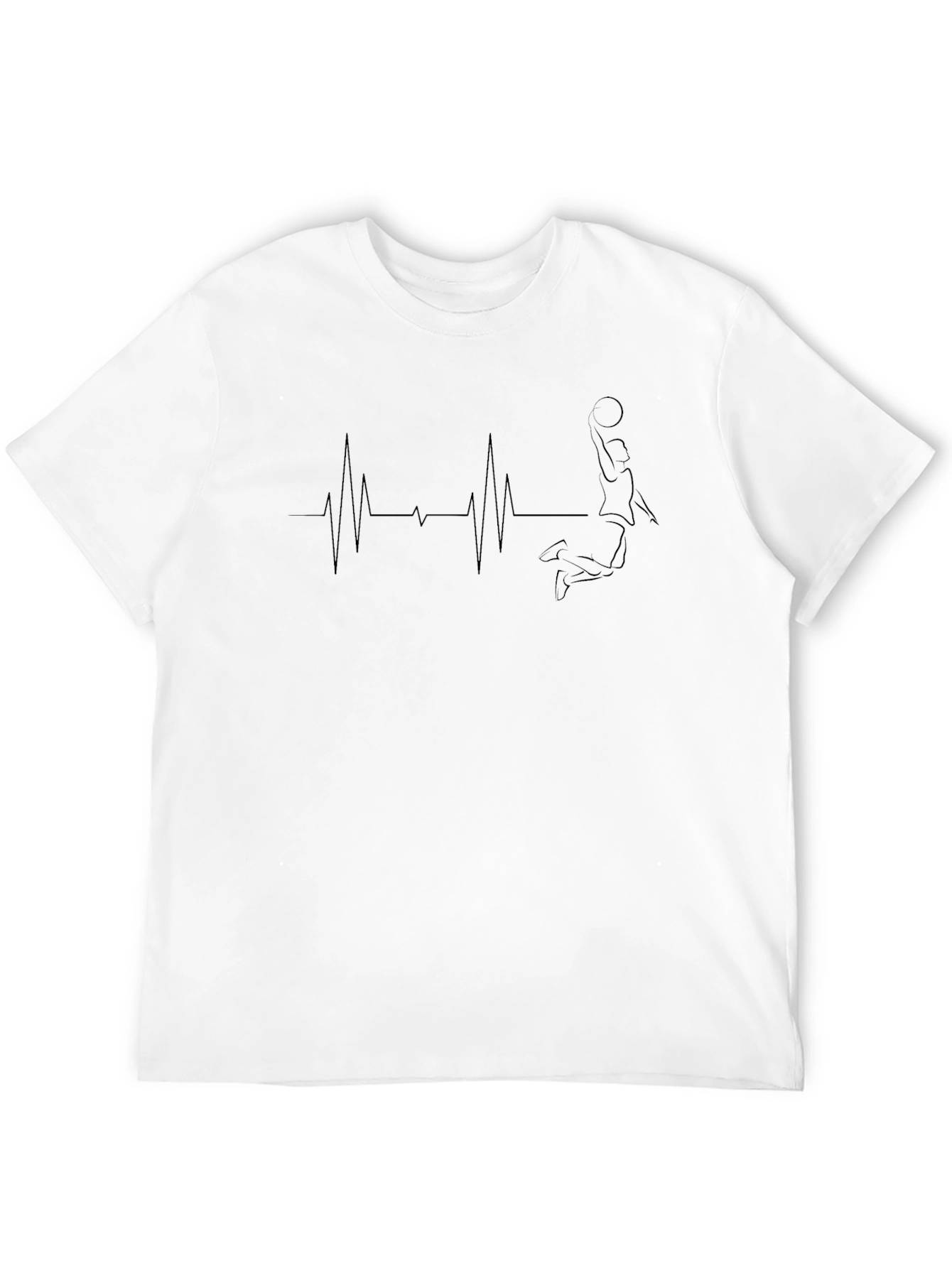 Basketball Heartbeat Graphic T-Shirt